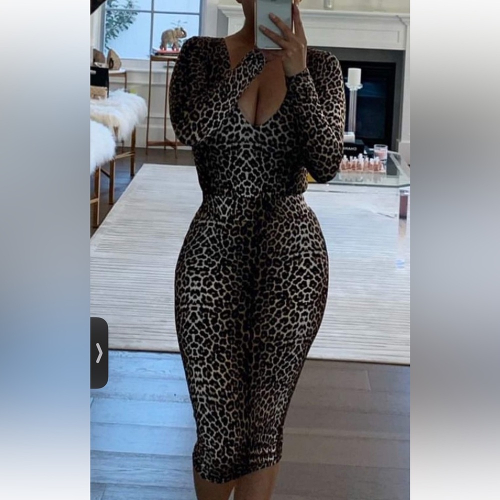 Naked Wardrobe Leopard Print Skirt Set
